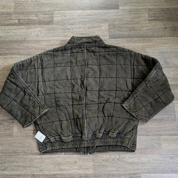 NWT Free People Dolman Quilted Jacket Dusted Military Size Medium - Picture 5 of 9